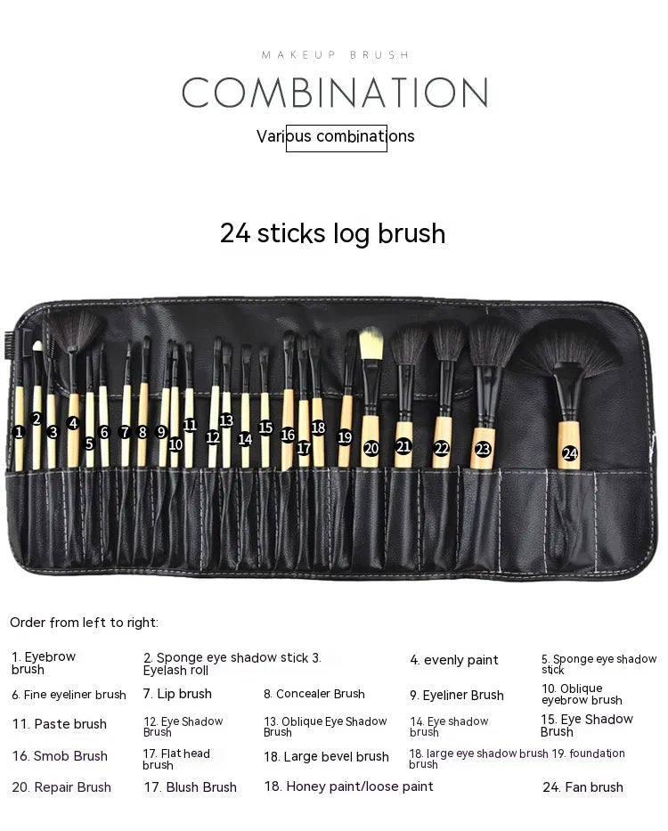 Conjunto de 24 Pincéis Profissionais para Maquiagem
